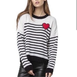Rails Perci Bretton Heart Striped Sweater Striped